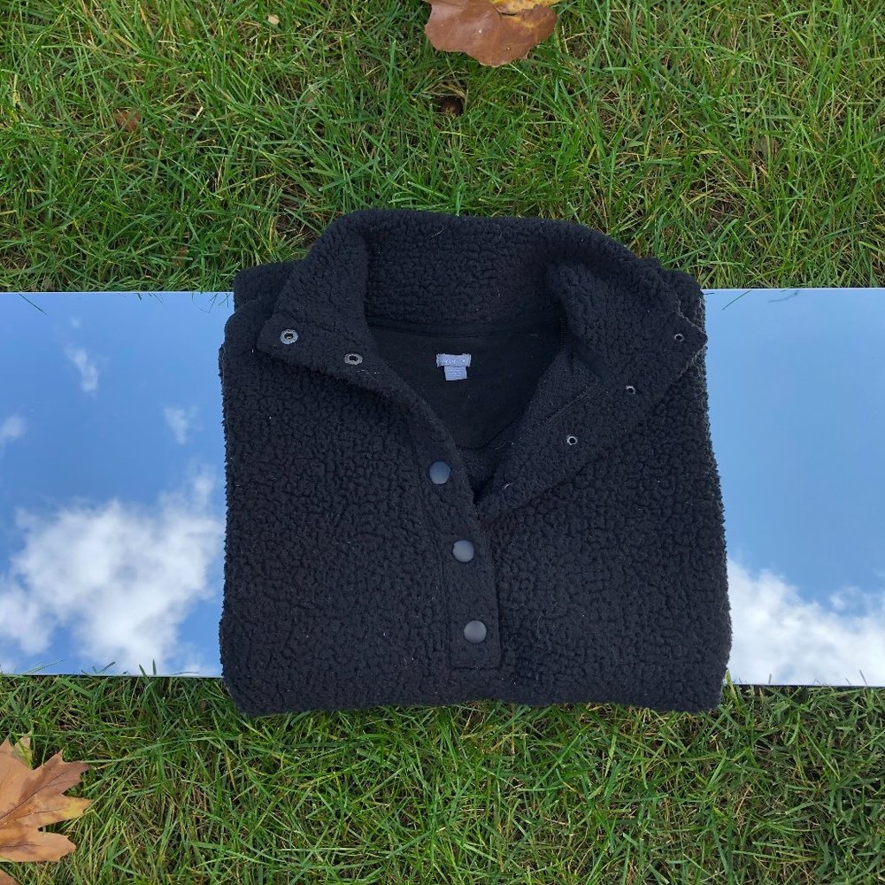 Aerie Real Button Up Sweatshirt